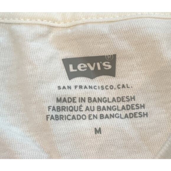 Levi's Graphic T-Shirt White Authentic Copper Riveted 1873 Distressed Logo NWT M - Picture 4 of 5